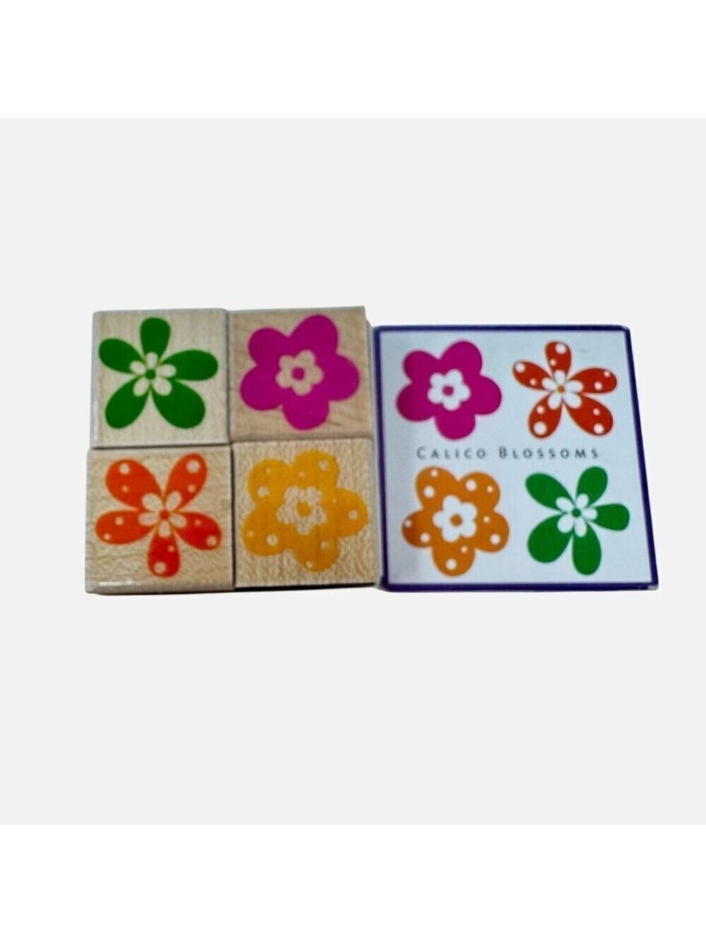 Hero Arts Calico Blossom Woodblock Rubber Stamps LL023 Set Crafting Scrapbooking